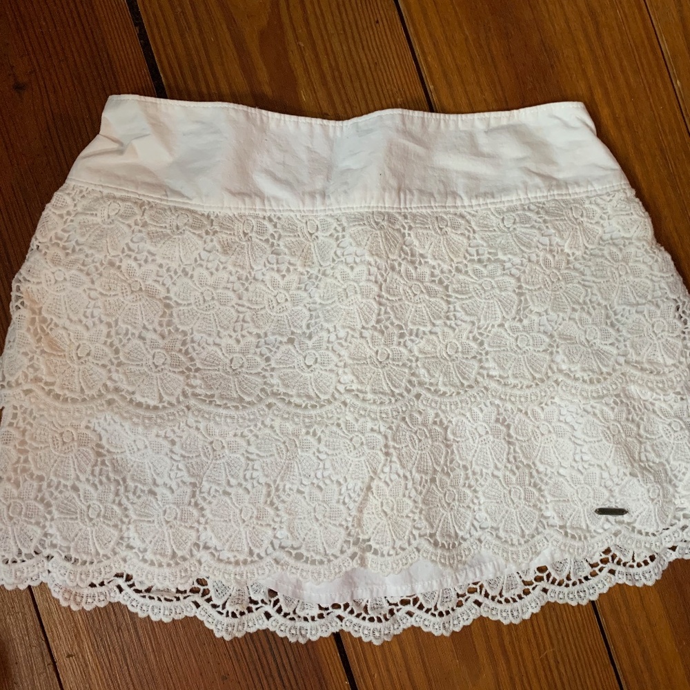 White Floral Skirt